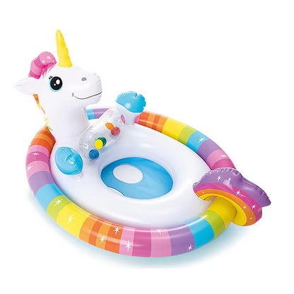 Unicorn Baby Float Kid Boat Inflatable Swimming Pool Ring Tube 32” x 23”