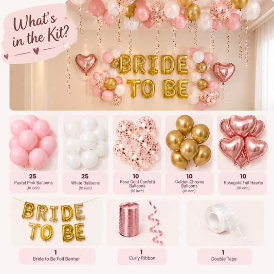 RoseGold Bride To be - 83 Pcs