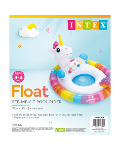 Unicorn Baby Float Kid Boat Inflatable Swimming Pool Ring Tube 32” x 23”