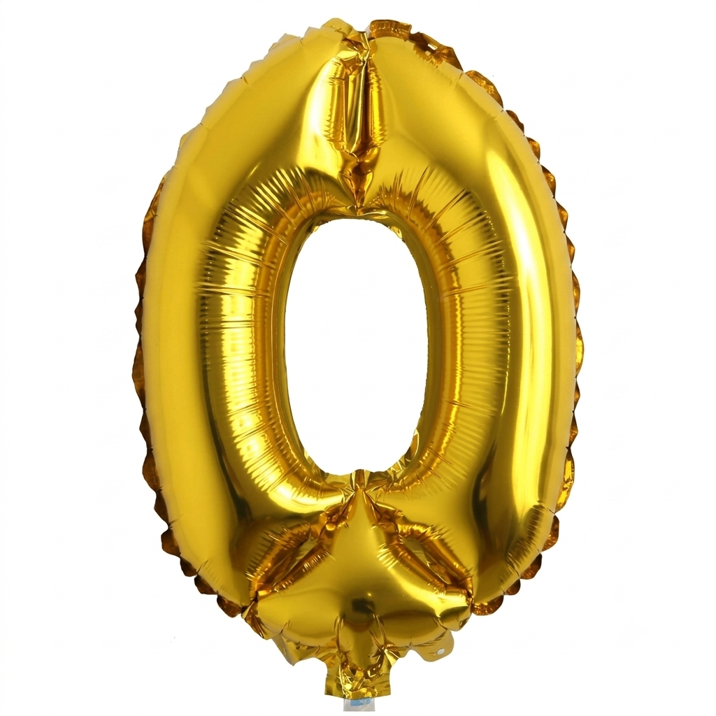 Foil number Balloons Party Decoration 16 inches (Golden)