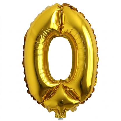 Foil number Balloons Party Decoration 16 inches (Golden)