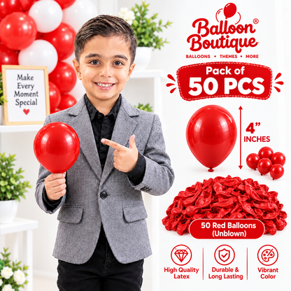 4 Inch Balloons - 50 Pcs Pack