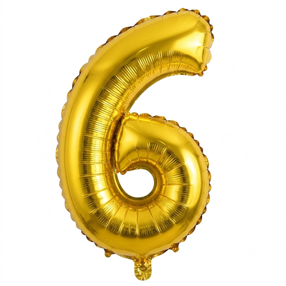 Foil number Balloons Party Decoration 16 inches (Golden)