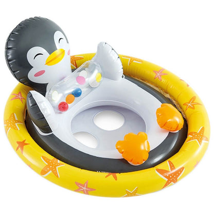 Penguin Baby Float Kid Boat 30”x23” Inflatable Swimming Pool Ring Tube