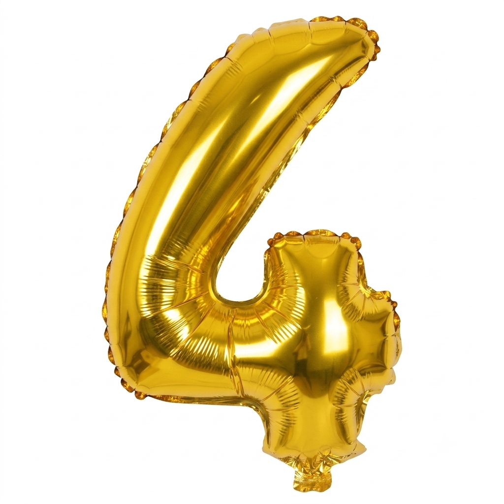 Foil number Balloons Party Decoration 16 inches (Golden)
