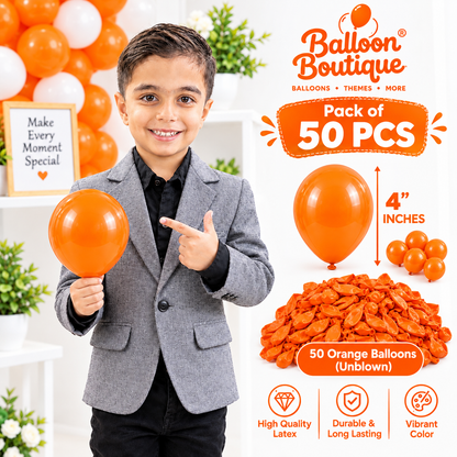 4 Inch Balloons - 50 Pcs Pack