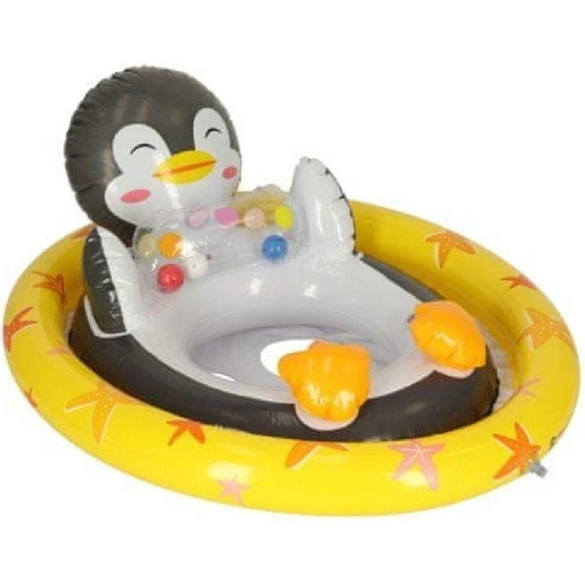 Penguin Baby Float Kid Boat 30”x23” Inflatable Swimming Pool Ring Tube