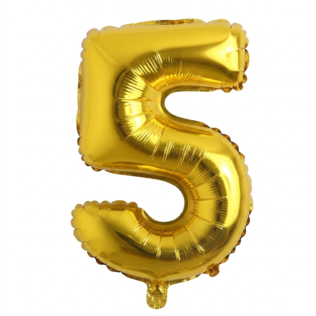Foil number Balloons Party Decoration 16 inches (Golden)