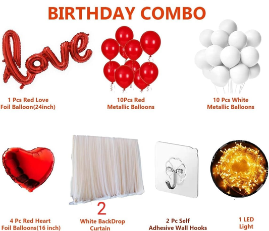 Romantic anniversary or valentine's cabana Theme 30 pcs pack