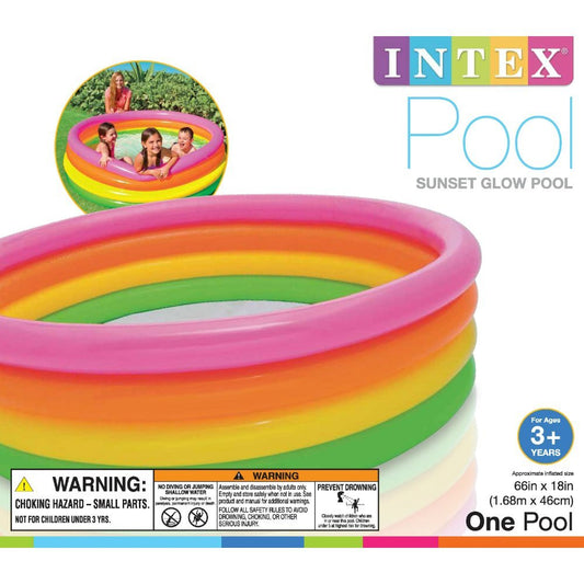 5.5 feet x 1.5 feet Inflatable Colorful Swimming Pool 66 x 18 inches