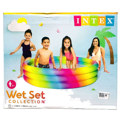 Rainbow kiddies swimming pool 66inche x 15inche (5.5 feet approx)intex