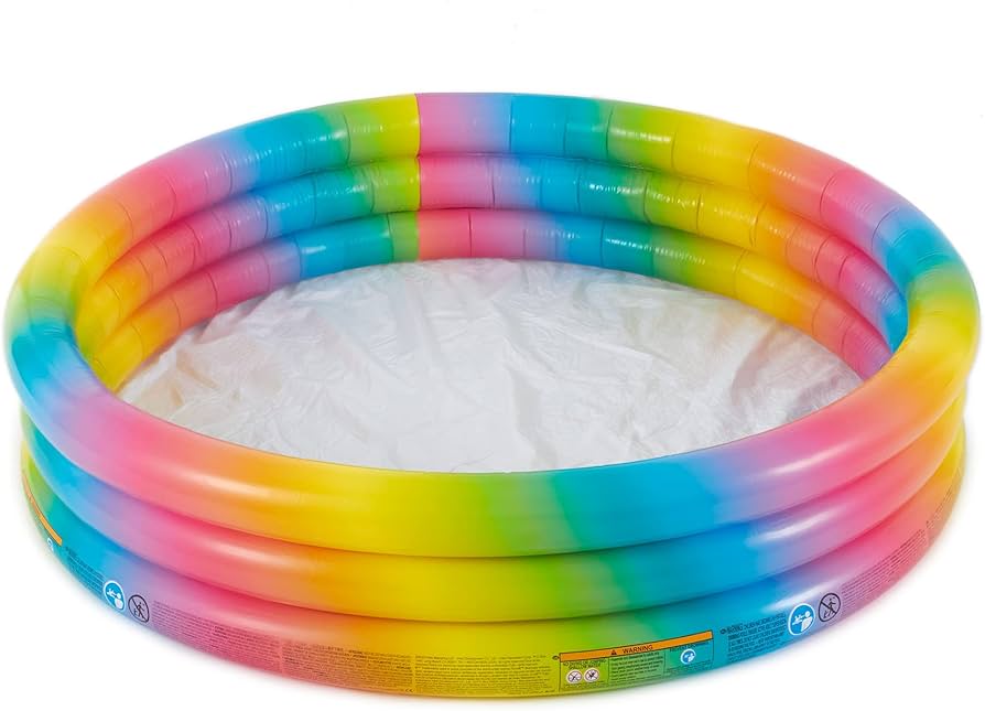 Rainbow kiddies swimming pool 66inche x 15inche (5.5 feet approx)intex