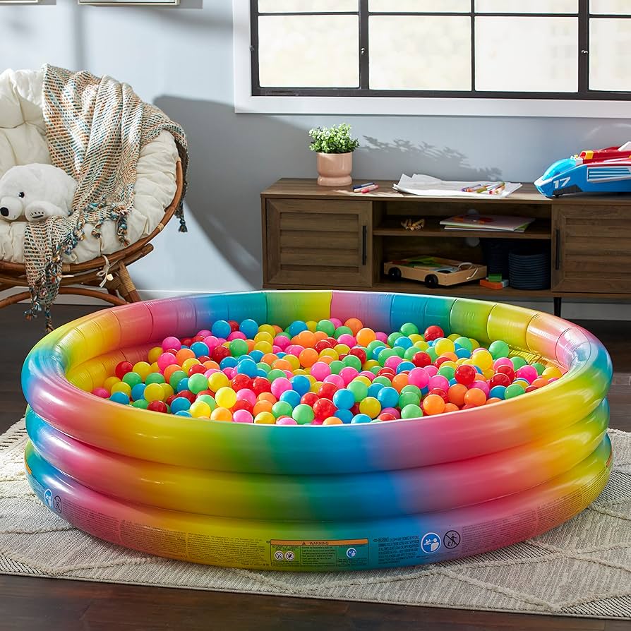 Rainbow kiddies swimming pool 66inche x 15inche (5.5 feet approx)intex