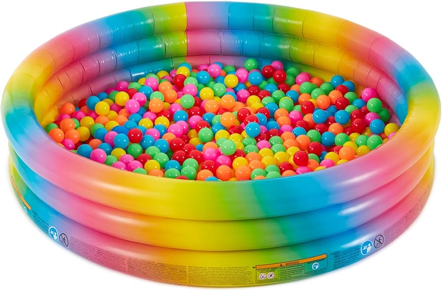 Rainbow kiddies swimming pool 66inche x 15inche (5.5 feet approx)intex