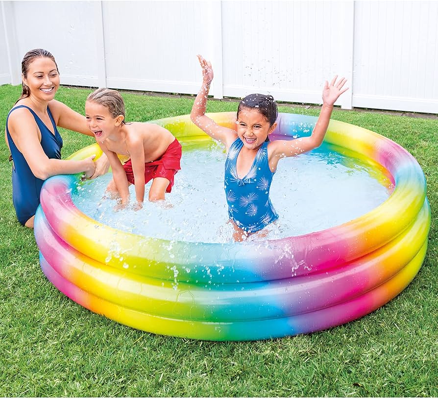 Rainbow kiddies swimming pool 66inche x 15inche (5.5 feet approx)intex