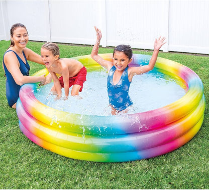 Rainbow kiddies swimming pool 66inche x 15inche (5.5 feet approx)intex