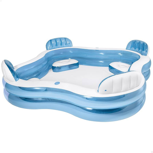 Swim Center Family Lounge Inflatable Pool, 90" X 90" X 26",(7.5 ft x 7.5 ft (26 inches height)
