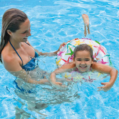 20 INCHES LIVELY PRINT INFLATABLE SWIM RING TUBE 51CM