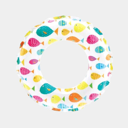 20 INCHES LIVELY PRINT INFLATABLE SWIM RING TUBE 51CM