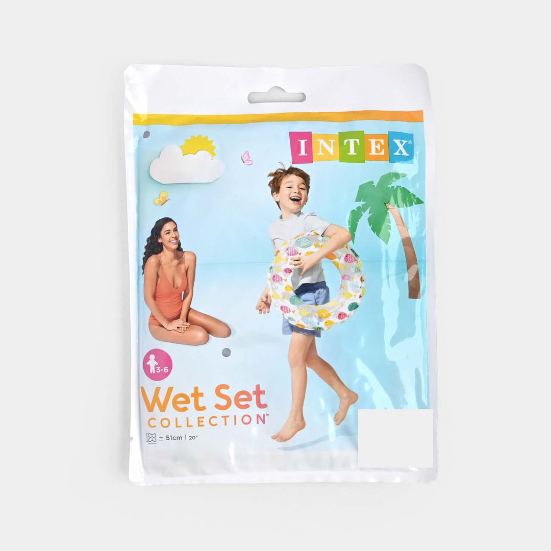 20 INCHES LIVELY PRINT INFLATABLE SWIM RING TUBE 51CM