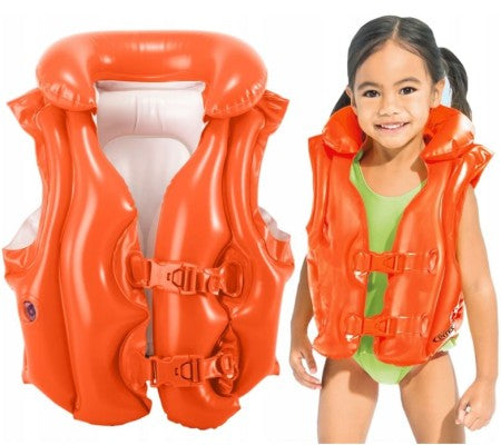 Red Deluxe Swim Vest For Kids 19.5 inches x 18.5 inches