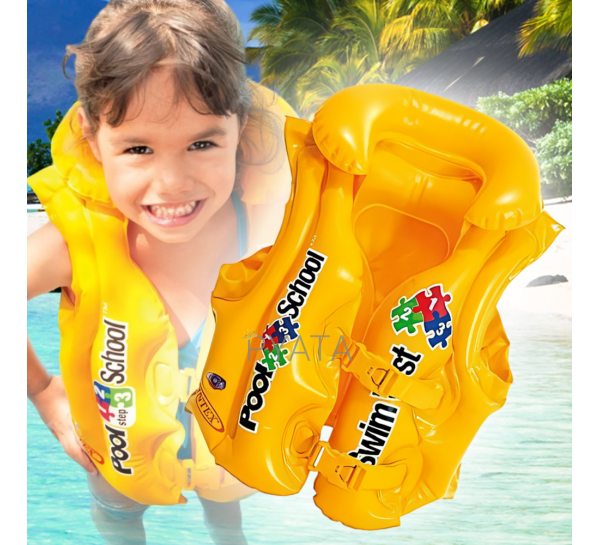 Deluxe Pool Swim Vest, 50cm x 47 cm (19.5” x 18.5”) Yellow [58660]