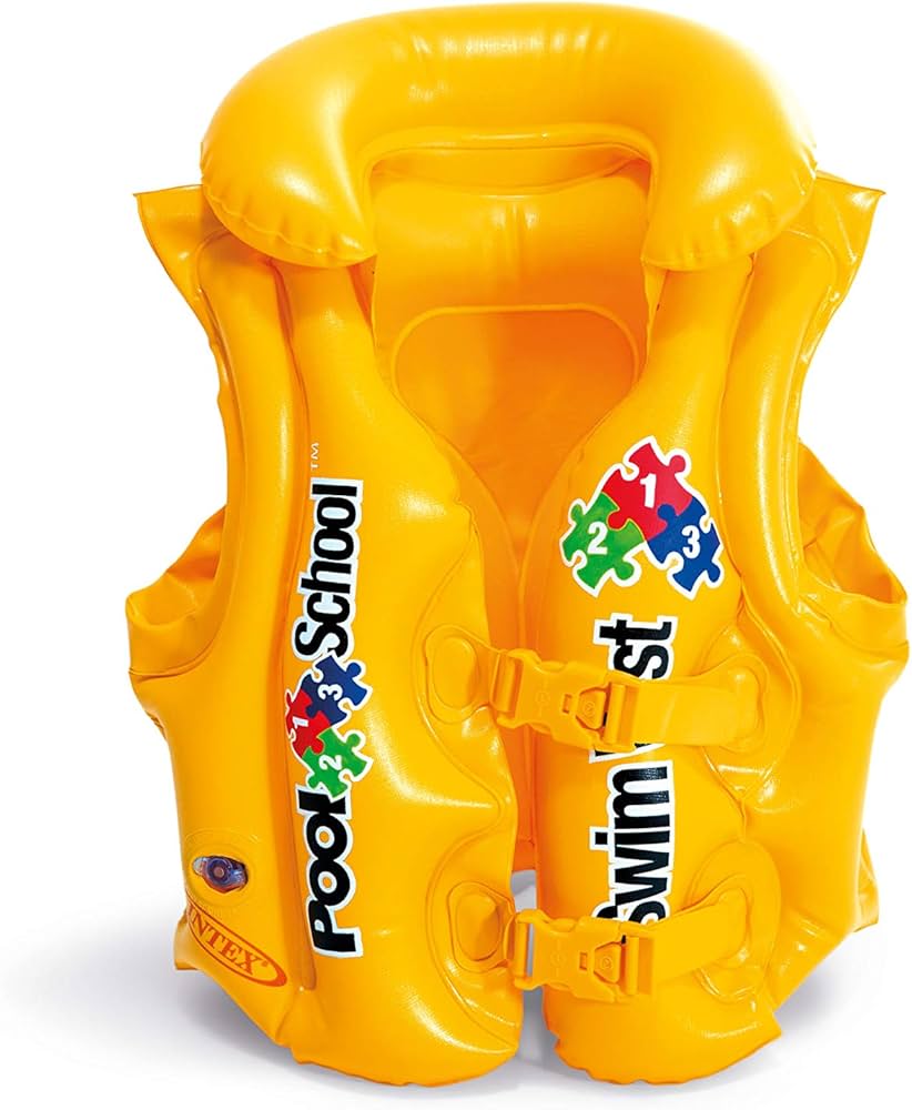 Deluxe Pool Swim Vest, 50cm x 47 cm (19.5” x 18.5”) Yellow [58660]