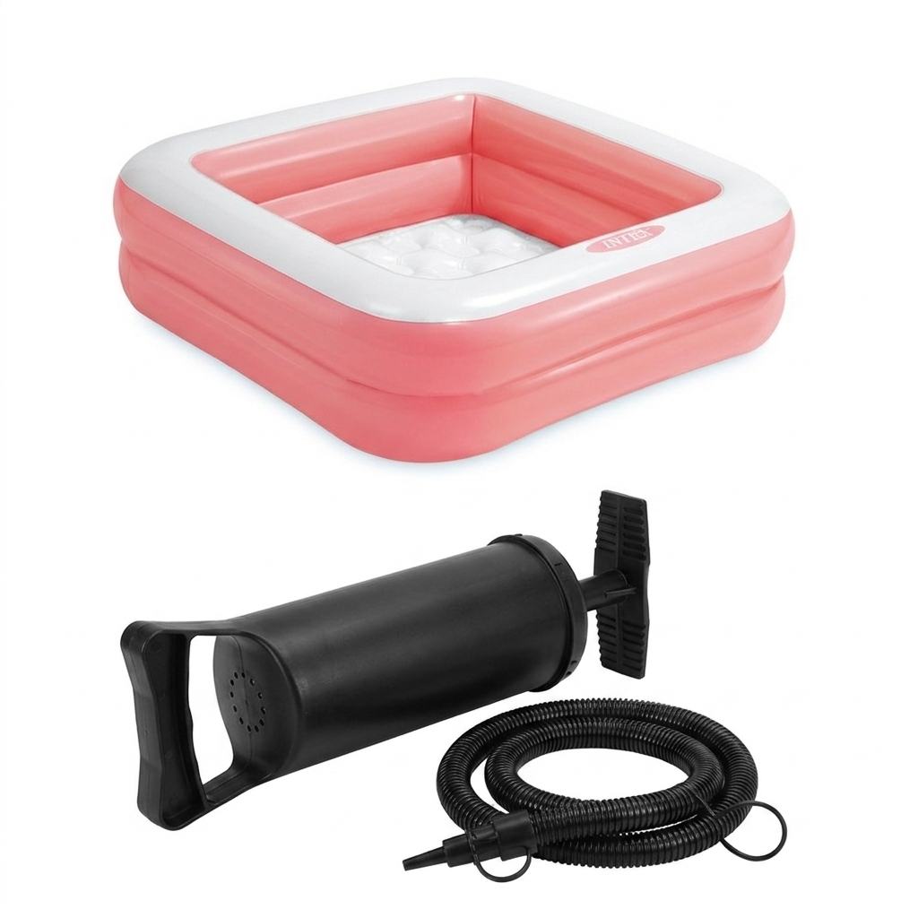 36 x 36 inches Inflatable Pool – 3 x 3 feet Soft Square Kids Bath Tub