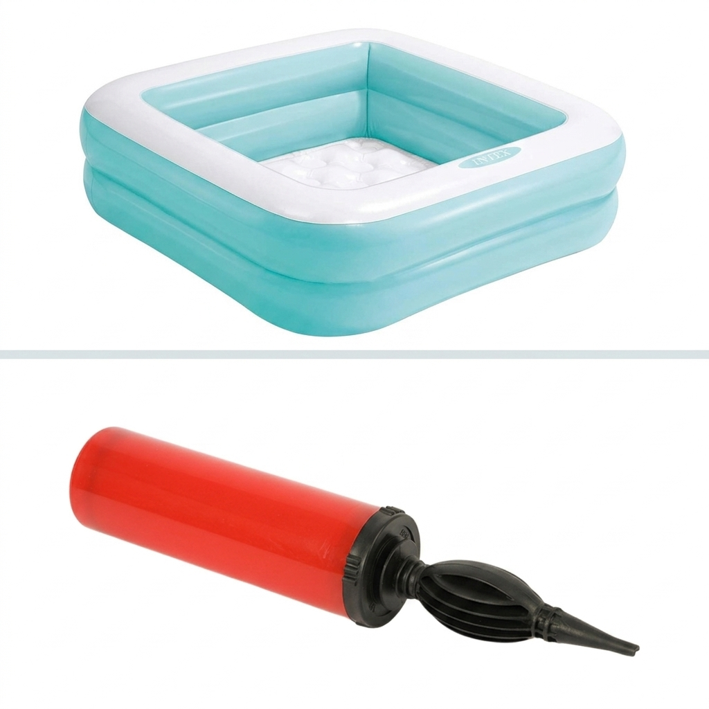 36 x 36 inches Inflatable Pool – 3 x 3 feet Soft Square Kids Bath Tub