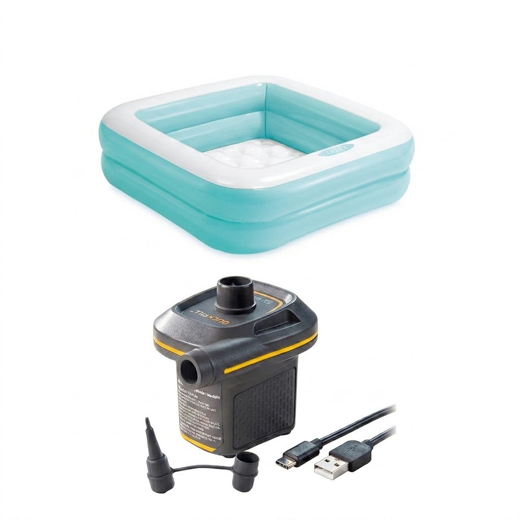 36 x 36 inches Inflatable Pool – 3 x 3 feet Soft Square Kids Bath Tub