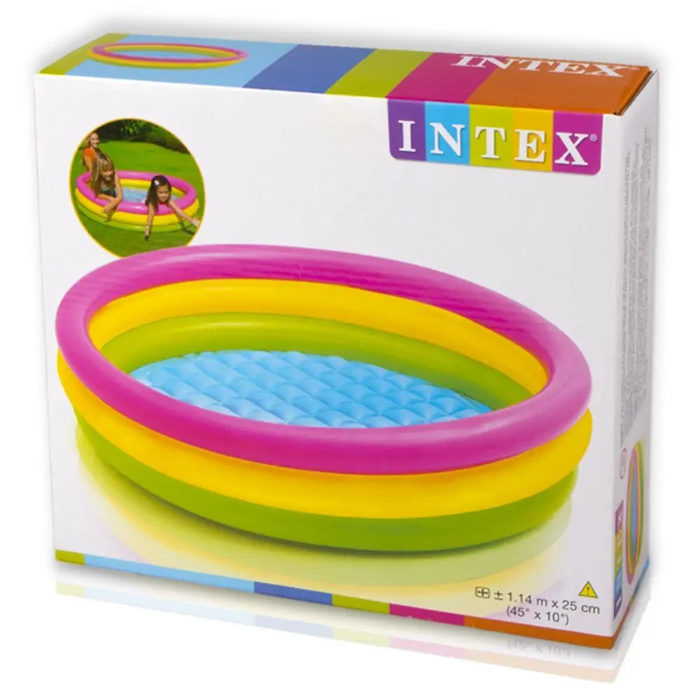 45 x 10 inches Round Inflatable Baby Pool – Sunset Glow 3 Ring