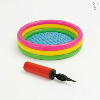 45 x 10 inches Round Inflatable Baby Pool – Sunset Glow 3 Ring