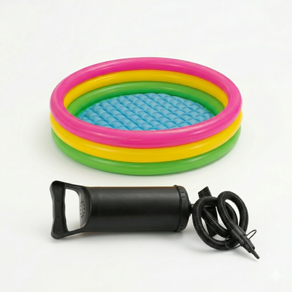 45 x 10 inches Round Inflatable Baby Pool – Sunset Glow 3 Ring