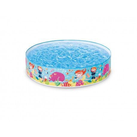 4 Feet Round Non-Inflatable Swimming Pool . No Air Pump Needed