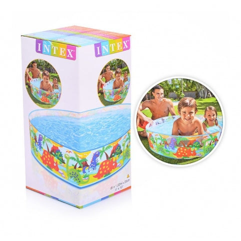 4 Feet Round Non-Inflatable Swimming Pool . No Air Pump Needed