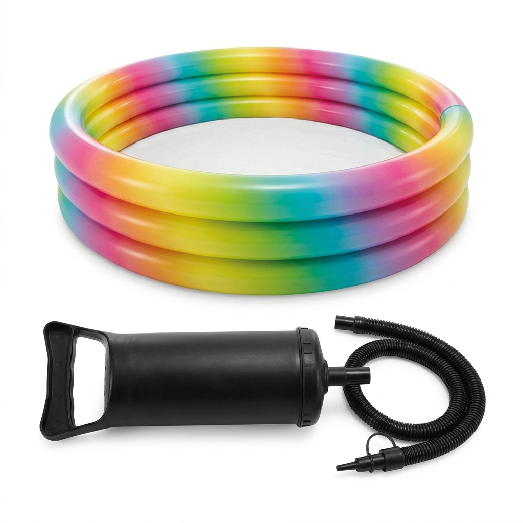 Rainbow kiddies swimming pool 66inche x 15inche (5.5 feet approx)intex