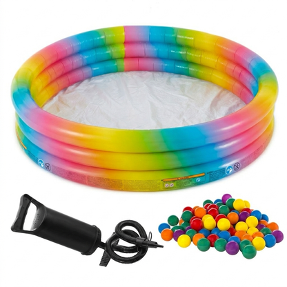 Rainbow kiddies swimming pool 66inche x 15inche (5.5 feet approx)intex