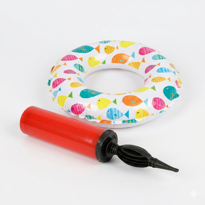 20 INCHES LIVELY PRINT INFLATABLE SWIM RING TUBE 51CM