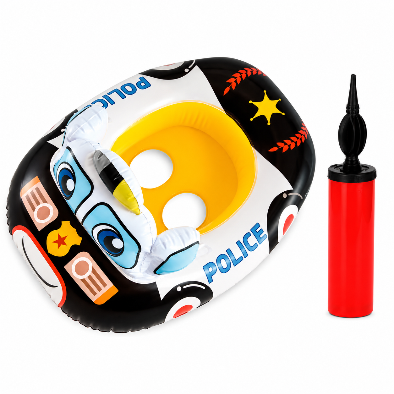 Police Car Ring Tube Water Play Centre Toy for Kids - 78 x 58 Cms