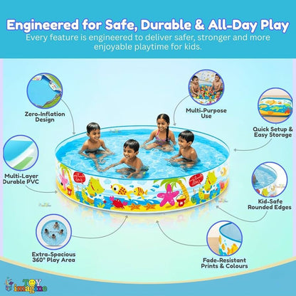 5 Feet Non-Inflatable Swimming Pool for Kids | No Air Pump Needed