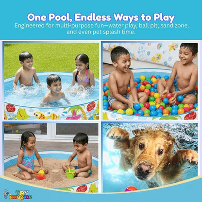6 Feet Non-Inflatable Swimming Pool for Kids | No Air Pump Needed