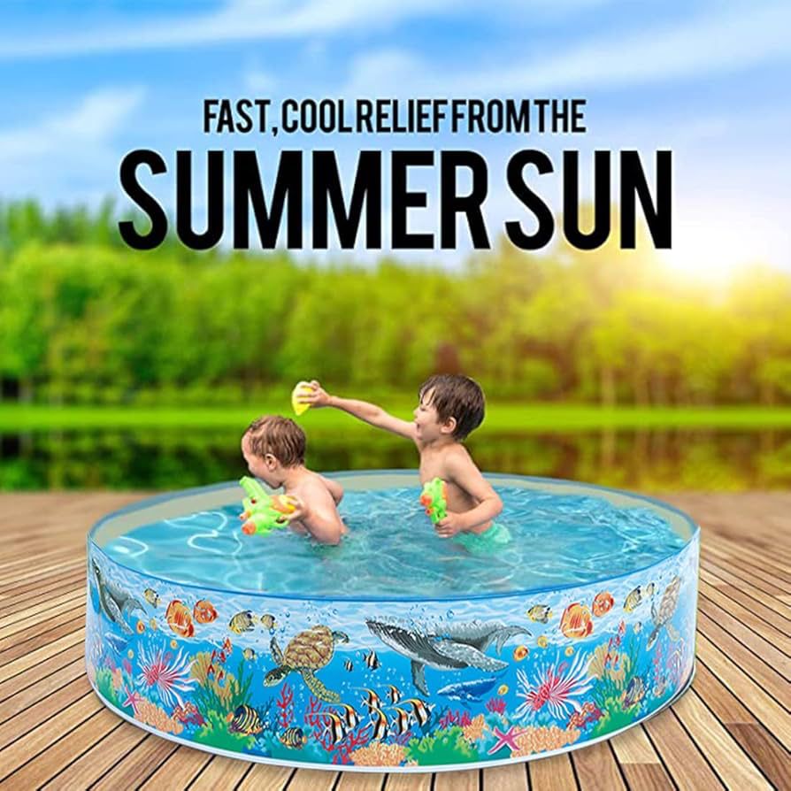 8 Feet big size Non-Inflatable family Swimming Pool | No Air Pump Needed