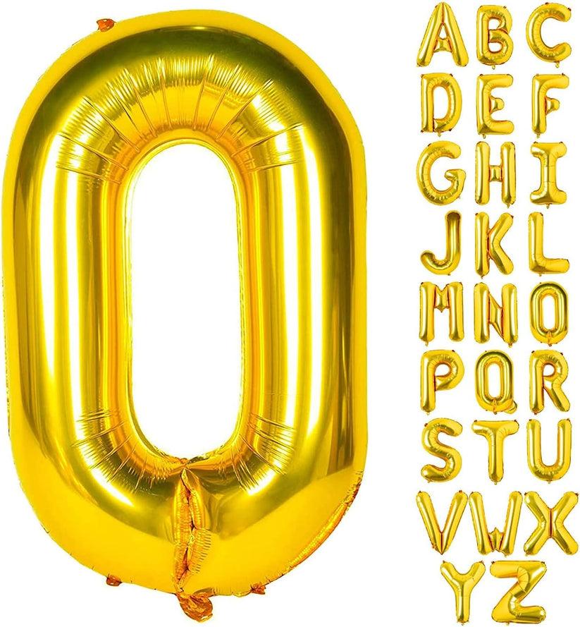 Customized alphabet foil balloons in Golden color