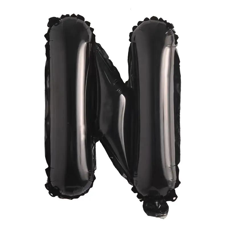 Customized alphabet foil balloons in Black color