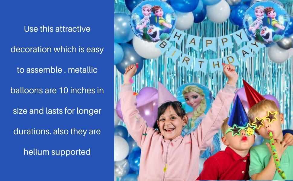 Magical Princess Elsa Birthday Party Decoration Kit - 38 Piece Girls' Set