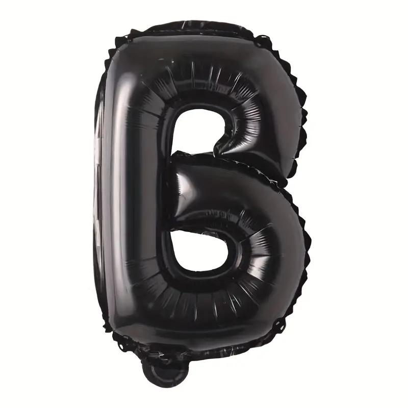 Customized alphabet foil balloons in Black color