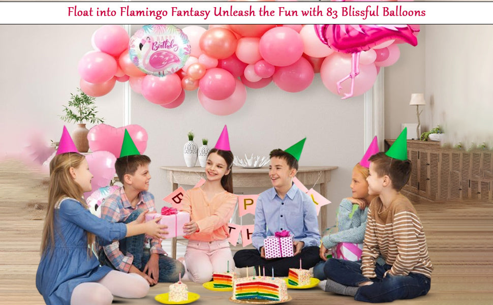Party Town 48-Piece Flamingo Balloon Kit: Tropical Pink Pastel Arch Decorations