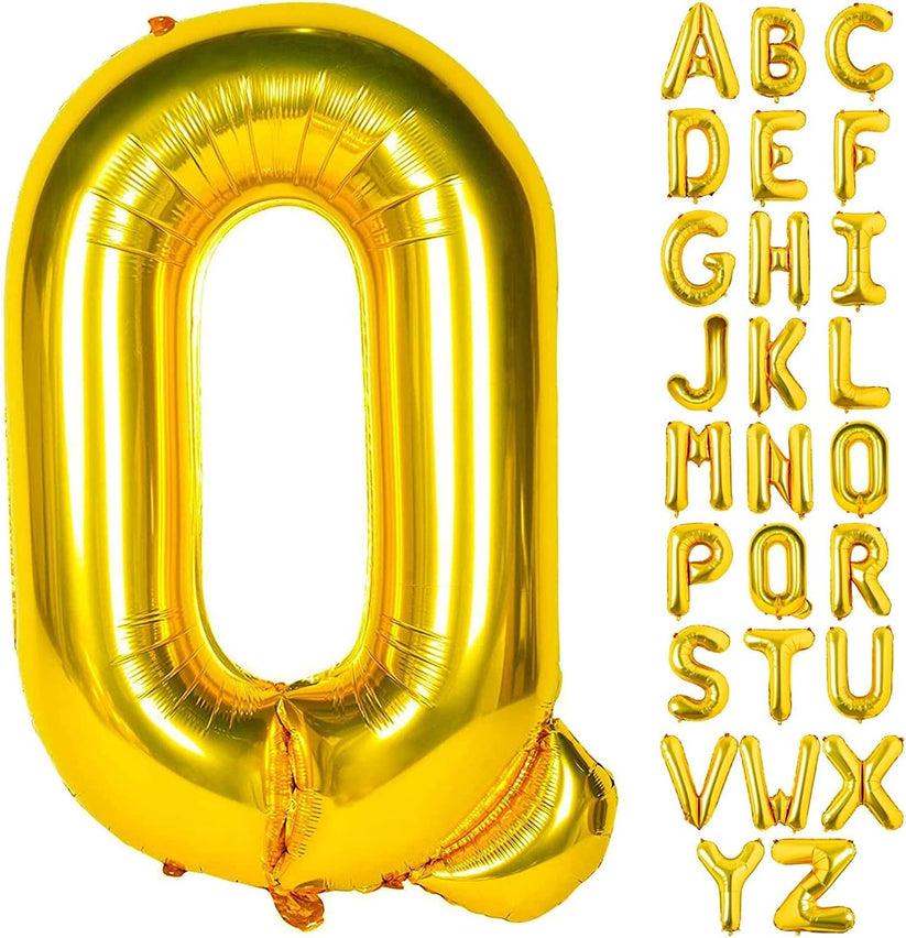 Customized alphabet foil balloons in Golden color