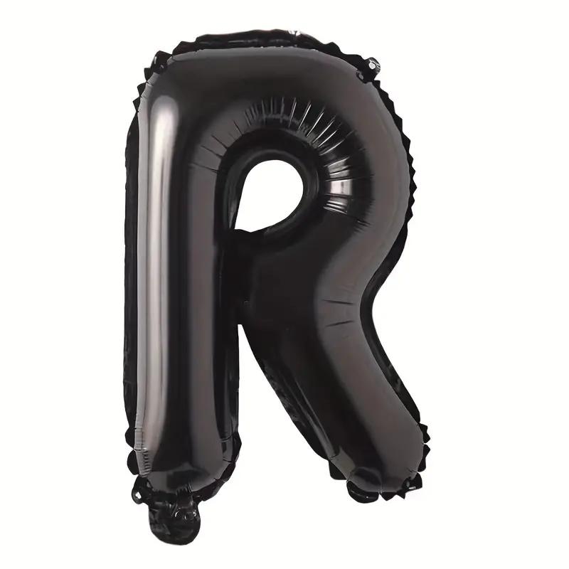 Customized alphabet foil balloons in Black color