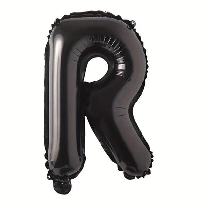 Customized alphabet foil balloons in Black color